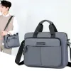 Briefcases New Men's Largecapacity Horizontal Shoulder Bag Messenger Bag Briefcase Multifunctional Simple A4 Book Handbag Business Bag
