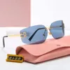 Designer Sunglasses For Women Simple Fashionable Rimless Curved Lens Light And Comfortable Beautiful Glasses Frameless Shades 1066