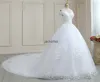 Vestidos de noiva Aplique o botão de renda aplicado em camadas de travessuras de costas vestidos de noiva vestidos de Novia Robe de Mariage