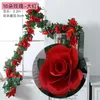 Decorative Flowers Artificial Rose Vine Plastic Flower Rattan Ceiling Chair Air Conditioning Pipe Wedding Arch Fake Wisteria