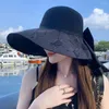 Berets Adjustable Bow Fisherman Hat Portable Wide Brim Breathable Bucket Foldable Anti UV Sun Visor Cap Summer