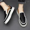 Casual Shoes Men's Summer Leather Soft Loafers Men Tidal Breathable Board Male Doug
