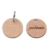 50pcs Wooden ID Tags Blank Antilost Wood Customized Cat Collar Pet Name Dog Tag Puppy Nameplate Pendant Supplies 240419