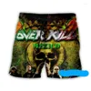 Herren -Shorts Mode Frauen/Herren 3D -Print Overkill Band Sommer Beach Streetwear Männer schnell trockener Urlaub Casual Casual Casual