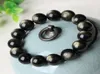 Natuurlijke obsidiaan zwarte obsidiaan armband strooi gouden armband 814 mm ronde kralen armband druppel 3733185