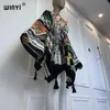 Basic Casual Dresses WINYI summer 2024 print Middle east kimono beach cover up dress elegant African women Cardigan Holiday maxi abaya 240419