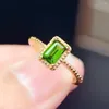 Cluster Anneaux Green Emerald Gemstone pour les femmes Engagement Mariage Promise Ring Fashion Silver Party Open Size Fine Bijoux