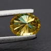 Bagues de mariage Moisanite Stone Golden Yellow Color Oval Cut Gra Certificate Lab Créé de bijoux de bricolage Diamant Boucles d'oreilles Faire 240419