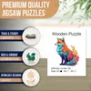 3D Puzzles Fox Wood Puzzle for Jigsaw Lovers Animal Shape Pieces Stress Lindres Toys Christmas Birthday Present Home Decor Family Games 240419