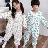 Enfants en peluche en peluche pour enfants pandas ours vêtements de nuit Keep Warm kigurumi pour garçons filles flanelle en polaire en toison sleep