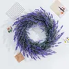 Fiori decorativi 45 cm Lavanda viola Ghirlanda Porta di plastica Decor con parete ghirlanda per decorazione per matrimoni all'aperto interno