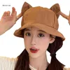 Bérets B36d Teenagers Baquet Hat Unisexe Headwear chaton oreille pêcheur pour les écolières