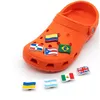 Accessoires de pièces de chaussures Hybkuaji Flag national personnalisé Charms country charms de chaussures en gros décorations pvc