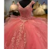 2024 платья Quinceanera кружевная аппликация.