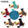 Men's Socks Stripes Design Men FASHION DESIGNER COLOURED COTTON Meias Crew Calcetines Hombre 5 Pairs/lot