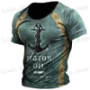 Herren T-Shirts Sommer T-Shirt Männer 3D-Kompass-Druck Kurzer Slve Tops Navigation Grafik 2023 Vintage T-Shirt Übergroße T-Shirt Männer Kleidung T240419