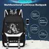 Tassen Astronaut Cosplay Backpack Schooltas voor tienerjongens Student Boys Book Pack grote capaciteit waterdichte reis rugzak nylon tas