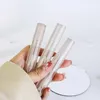 Storage Bottles 3.5ml Lip Glaze Refillable Bottle Round Milk Tea Transparent Tube Makeup Products Packaging Material Gloss Empty Tubes