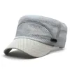 Top kapaklar erkek beyzbol şapkası yaz gündelik şapka düz kapağı şık başlık kapağı nefes alabilir içi boş klasik örgü şık kafa aksesuarları