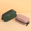 Buckets Mini Bags Women 100% Genuine Leather Green Bag Wide Strap Leather Shoulder Bags Korean Style Girls Crossbody Bag Phone Purse