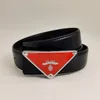 أحزمة مصممة للنساء 3.5 سم واسعة من الرجال الرفاهية الحزام رسالة P Home Triangle Logo Belt Buckle Travel Facit