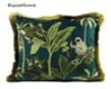 ESSIE HOME Tropical Plants Palm Leaves Animal Pattern Monkey Digital Print Velvet Cushion Cover Pillow Case With Gold Tassel3945533