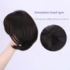 Lanlan Children's Wig Headかわいいヘッドギアプリンセスベビーボボヘッドスタイリングガールヘアカバーフルヘッドショートヘアシミュレーション240407