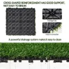 27pcs Grass artificiels imbriqués de carreaux de gazon décor en vert 240408