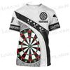 Men's T-Shirts Bar Entertainment Darts Club Fun Indoor Sportwear T-shirts Summer 3D Print Harajuku Loose Daily Casual Short-slved T Shirt T T240419