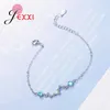 Link Bracelets Middle East Women Girl Wristband 925 Sterling Silver Blue Beads Handmade Charming Bangle Jewelry Nice Birthday Gift
