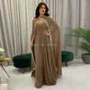 Party Dresses Eightale Arabic Evening Cape Sleeves Beaded Chiffon A-Line Mother Of The Bride Prom Gown Custom Made Dress