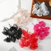 Frauen Mode Quasten Blume Ohrring süßes Blütenblatt langes Dangle -Ohrring -Geschenk für Liebe Freundin Freundin