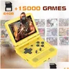 Giocatori di gioco portatili Powkiddy V90 da 3,0 pollici console portatile retrò 64G 15 000Games Mini Video Piclasco Piccatore Kids Deli Deli DH93F