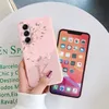 Mobiltelefonkisten Samsung Galaxy A54 5G Abdeckung Pink Blume Weiches Silikon -Rückfunda Samsung A 54 Coque Stoßstange Bag J240418