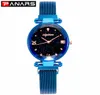 Panars Fashion Luxury Women039S Quartz Horloges Magnet Strap Starry Female Business Casual Quartz PolsWatch Ladies 2019 NIEUW BLU5135175