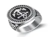 Big Size Punk 316L roestvrij staal 20 mm ankergastring Pirate Navigate Finger Ring for Men Party Fashion Jewelry1195680