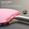 Raqueta de tenis de mesa de 9 estrellas Profesional 5 Wood 2 Alc Offensive Ping Pong Raqueta con Huracane Sticky Cavo 240323