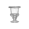 Vasen Kristallglasblüten Vase Set transparent dicke runde hydroponische Hochzeitshäuser Dekor Mini Retro klar für Blumen