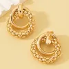 Other New Punk Vintage Clip on Earrings Gold Color Geometric Non Pierced Earrings for Women Fashion Jewelry Gifts 240419