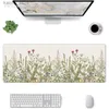 Muskuddar handled vilar mus pad gaming grön växtblomma estetik xl datormousepad xxl playmat naturliga gummi kontor mattor möss pad y240419