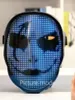 Bluetooth Led Full Face Glow Mask Ghost Face Robot RGB Led Lighting Party Halloween Music Festival Christmas Gift Clothing Props 240417