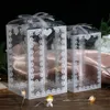 10st Transparent PVC Packing Box Birthday Wedding Valentine Favor Chocolate Cake Packaging Presentförpackningar Birthday Party Supplies 240419