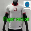 Polonia Lewandowski Versione giocatore di alta qualità Maglie da calcio rapido Essiccamento Maglie Kit Polonia Zielinski Milik Zalewski Shirt da calcio polacco Polen Uniform 24 25 kit