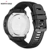 North Edge Vertico Męski barometr wędkarski Watch Watch Fail Fibre Smart Watch for Men Altimeter Compass Sports Watch