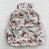 Bags New Fashion Bull Head Geometric Brown Backpack Wholesale Boutique Girls Kids Clothes Children Clothing Travel Bags