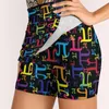 Röcke Stücke von Pi Frauenrock Sport Skort mit Taschenmode koreanischer Stil 4xl Day Mathematikmathematik