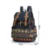 Backpacks High Quality Women Canvas Vintage Backpack Ethnic s Bohemian Schoolbag