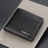 Plånböcker Baellerry Men's Short Wallet Litchi Grain Thin Section Card Package Fashion Multicard Plånbok