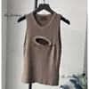 Designer dames Dieselg Bag Tops T shirts breien teten reguliere tanks top o nek jersey geborduurde katoenen blend mouwloze Harajuku Hollow Out Shorts Suit 583