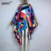 Abiti casual di base Winyi Women Summer Fashion Evening Party Beachwear Kuwait Bohémien Abaya Kaftan Solude Spegnere Sexy Elegant Beach Cover Up Abito 240419